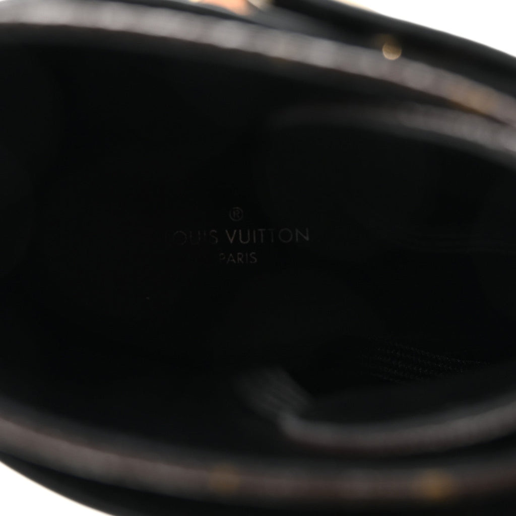 Louis Vuitton Calfskin Monogram Wonderland Flat Ranger Boots 37 Black