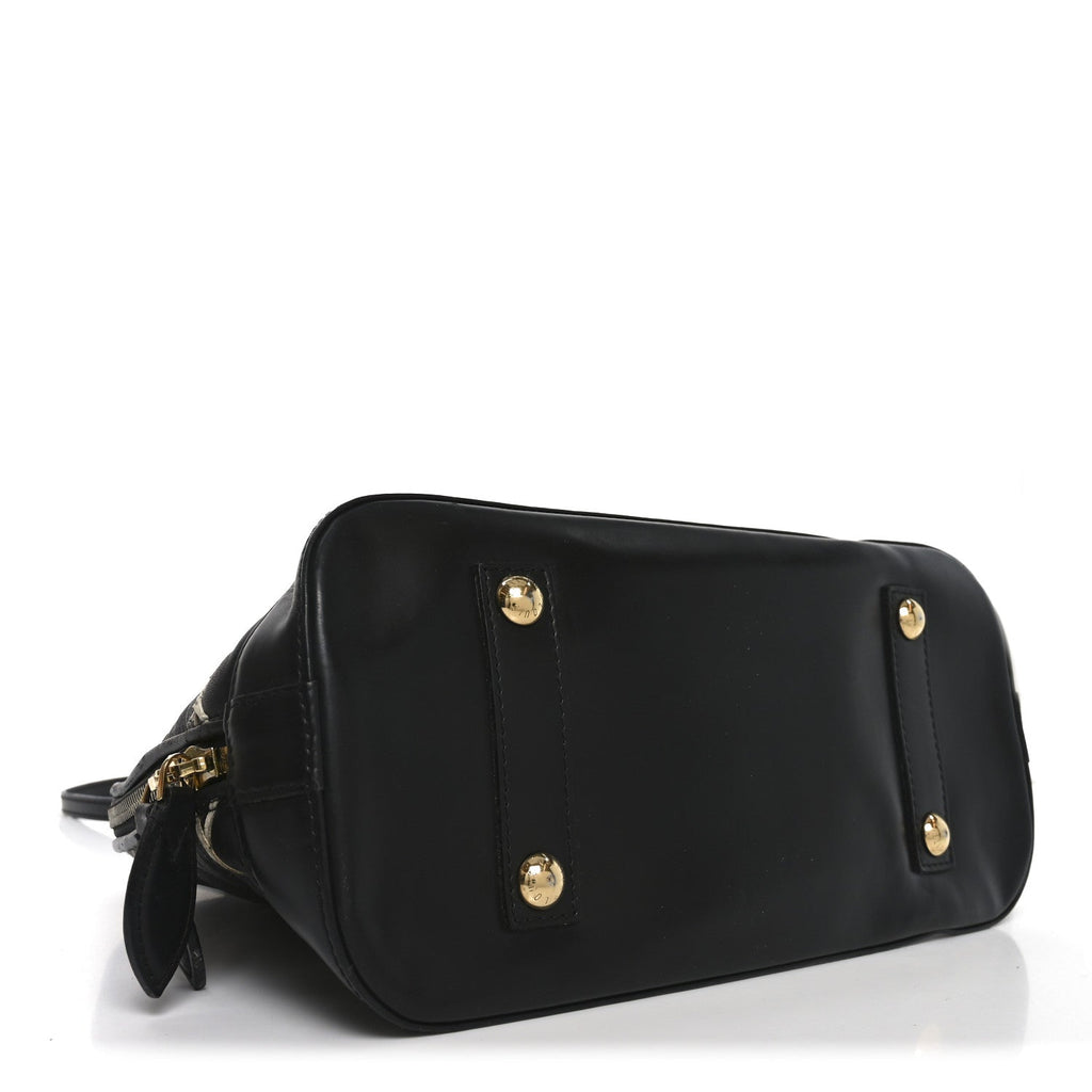 Louis Vuitton Lambskin Malletage Alma PM Black