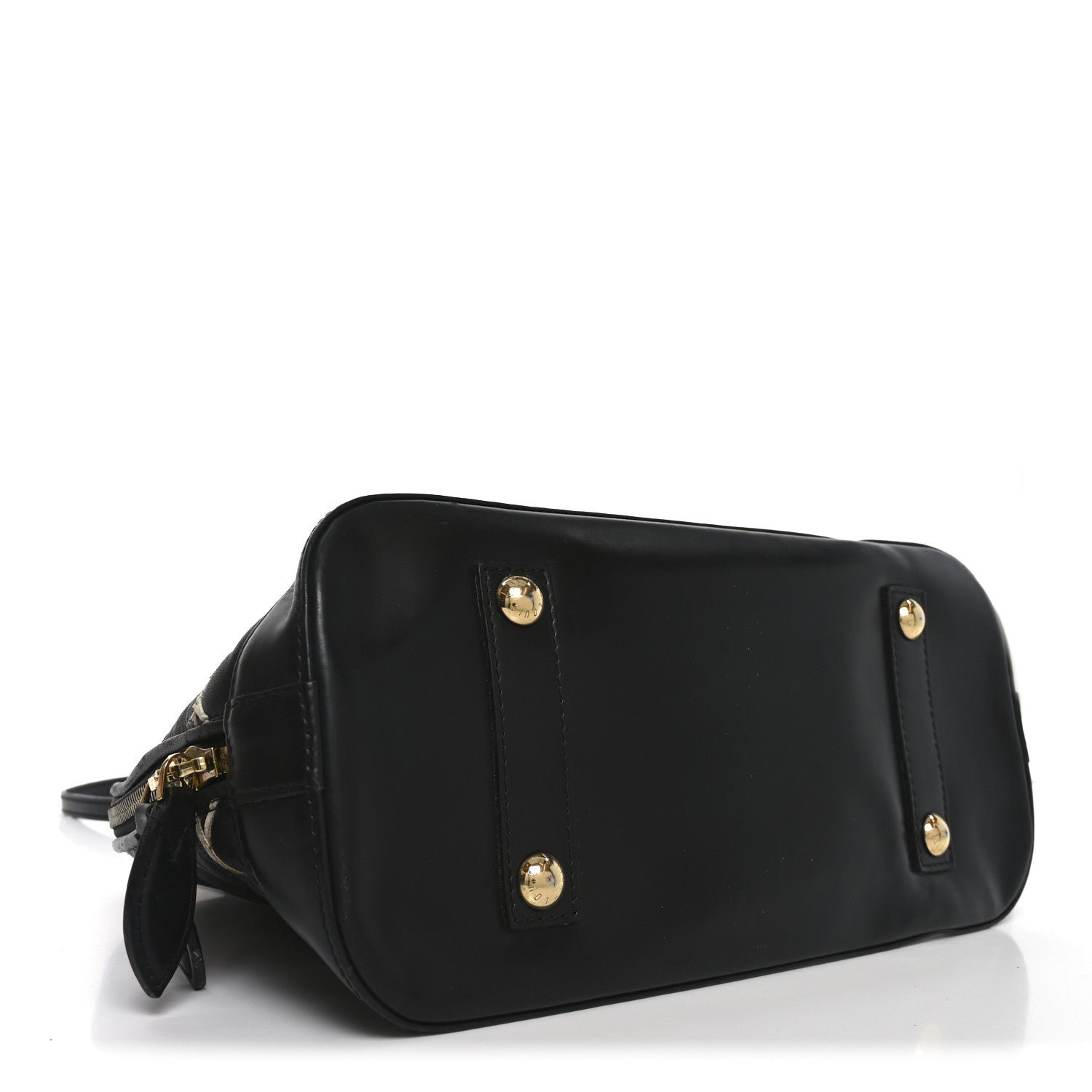 Louis Vuitton Lambskin Malletage Alma PM Black