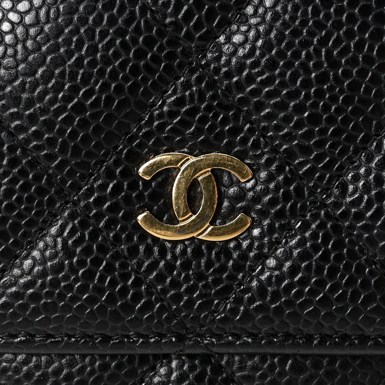 Chanel Caviar Quilted Wallet On Chain WOC Black