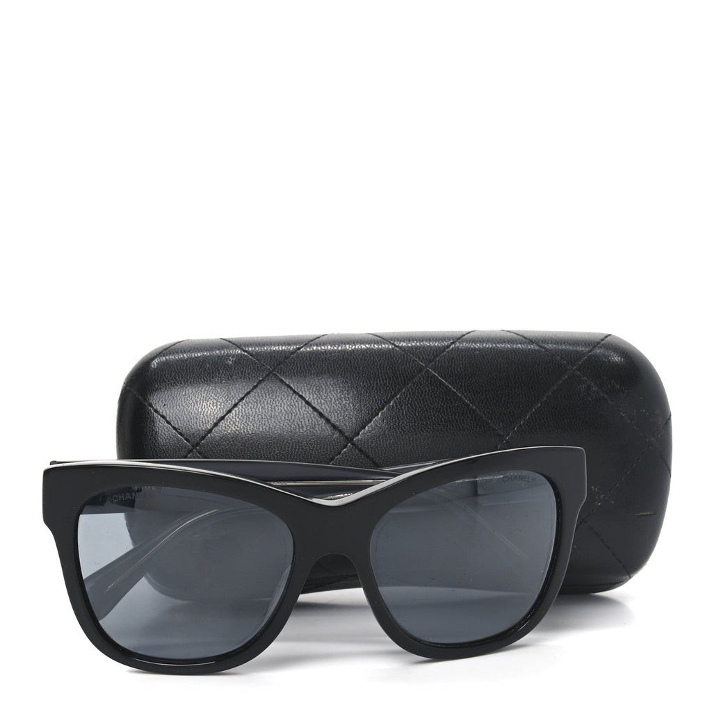Acetate Square CC Sunglasses 5380 Black