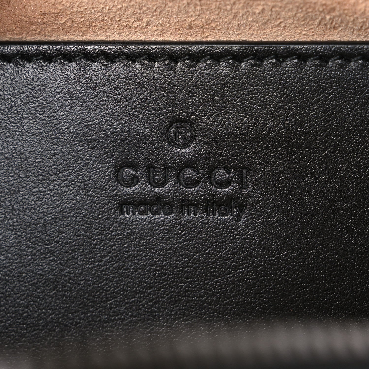 Gucci Calfskin Matelasse Small GG Marmont Chain Shoulder Bag Black