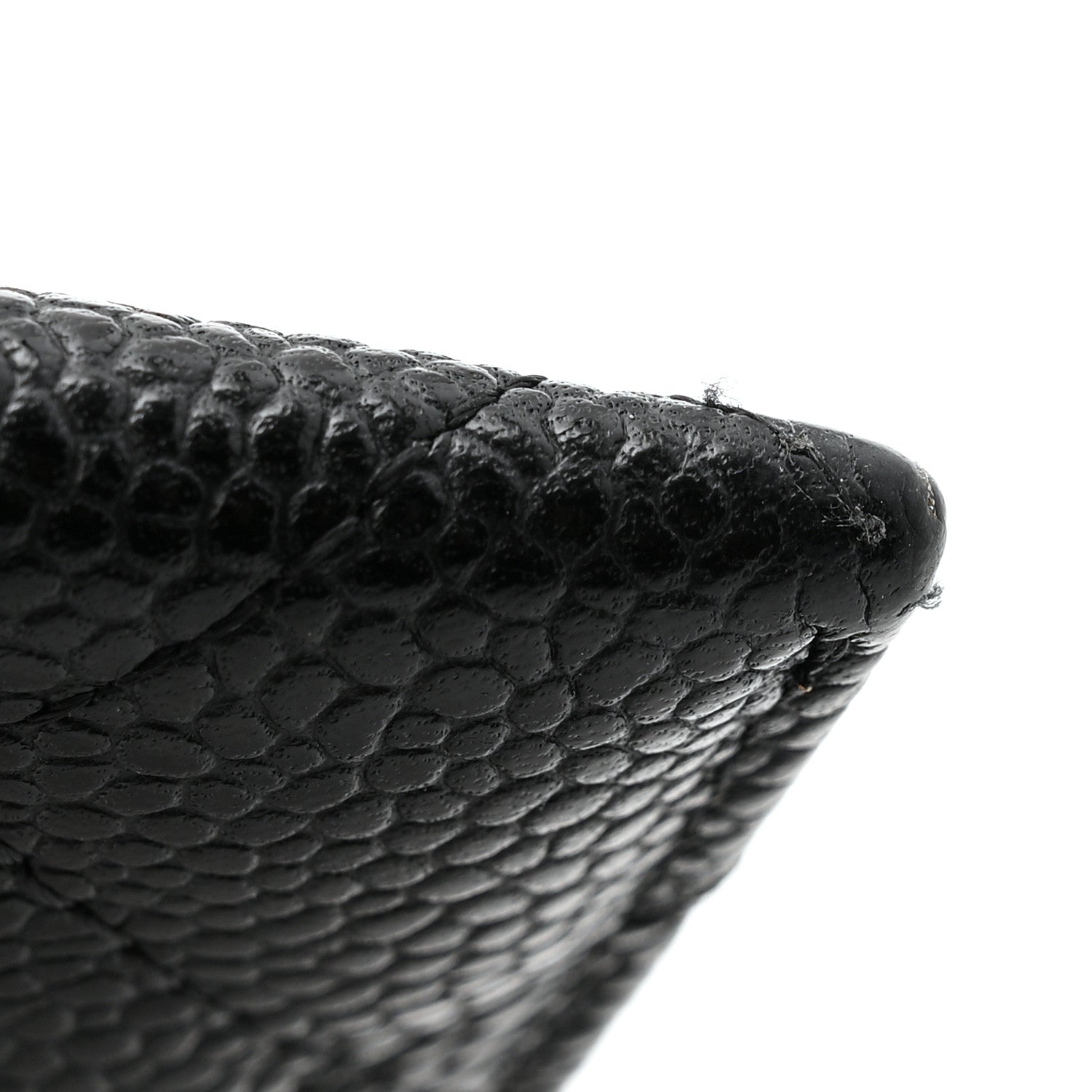 Caviar Quilted Card Holder Black