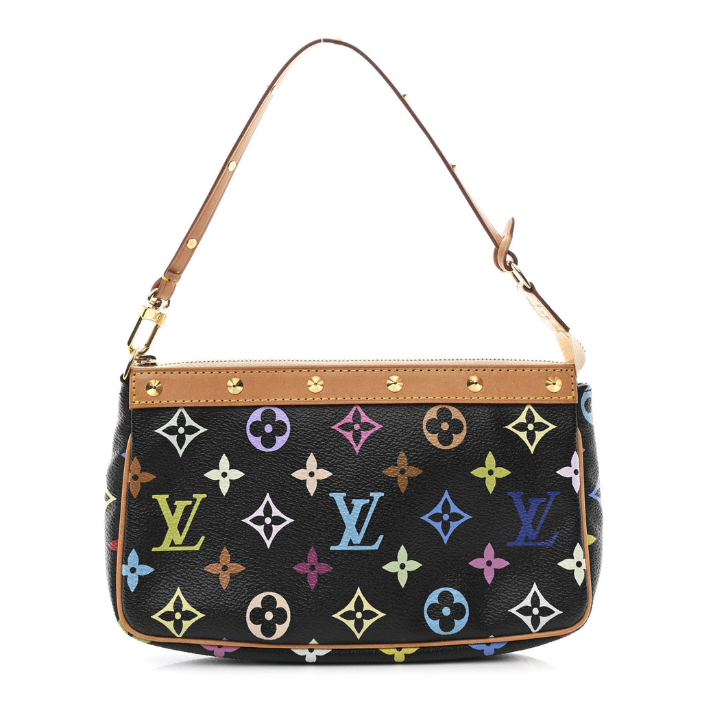 Louis Vuitton Monogram Multicolor Pochette Accessories Black