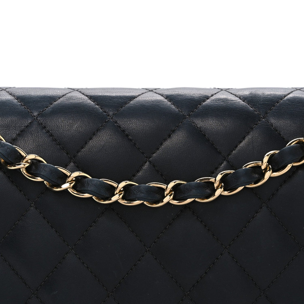 Chanel Lambskin Quilted Medium Double Flap Black