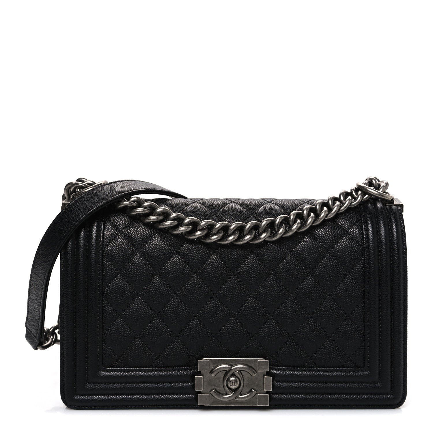Chanel Caviar Quilted Medium Boy Flap Black