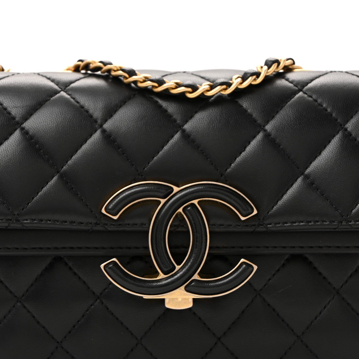 Chanel Lambskin Quilted Small CC Chic Flap Black