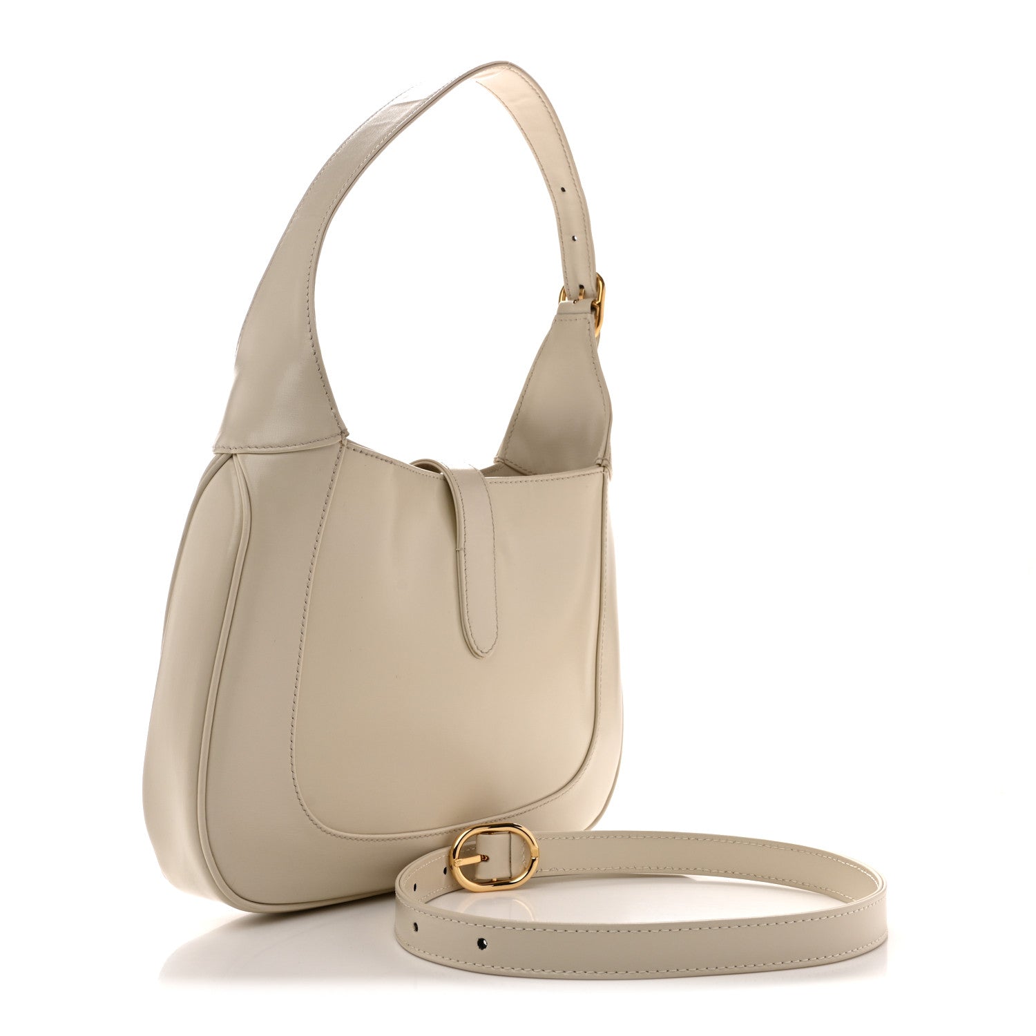 Gucci Boarded Dyana Lux Calfskin Small Jackie 1961 Hobo Mystic White