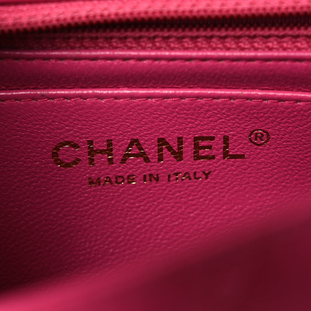 Chanel Lambskin Quilted Mini Square Flap Pink