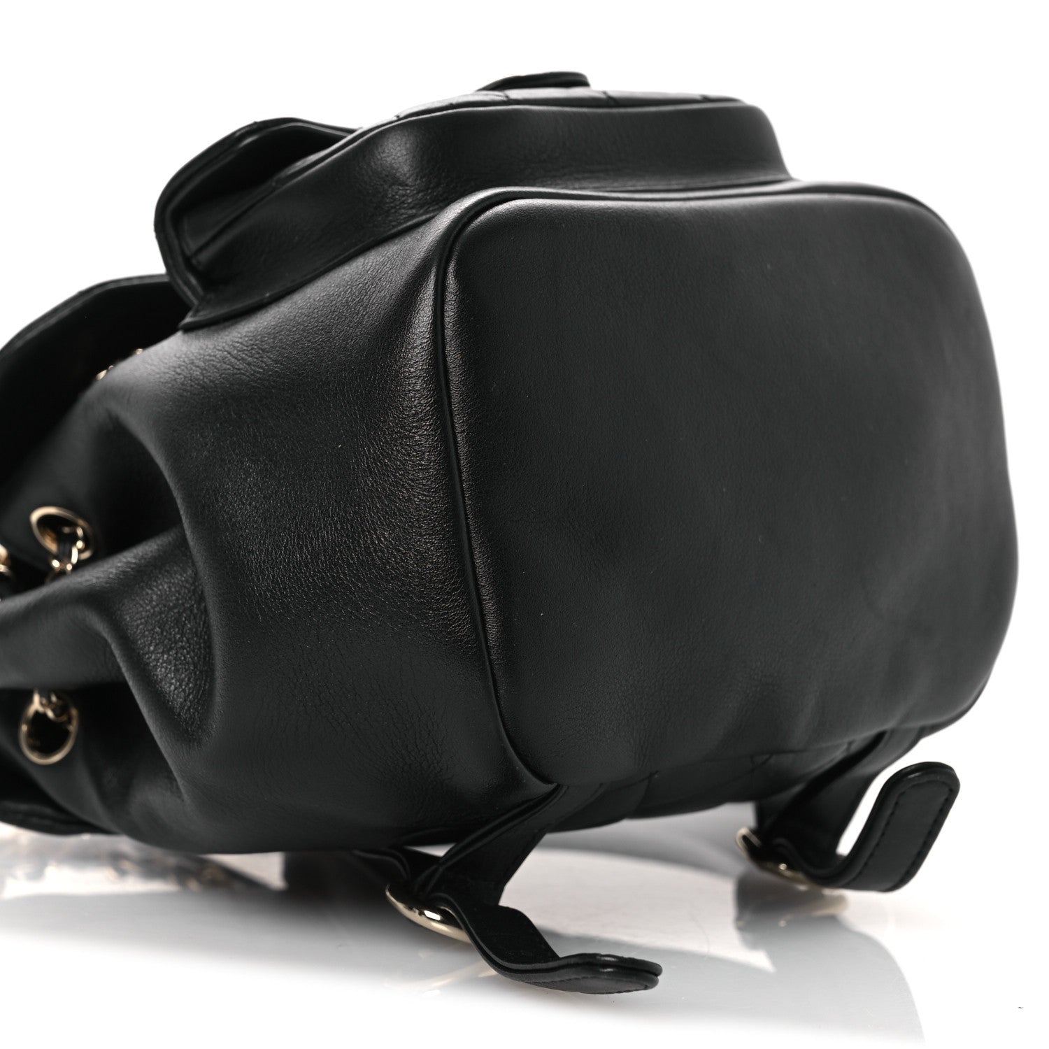Chanel Lambskin Quilted Small Duma Drawstring Backpack Black