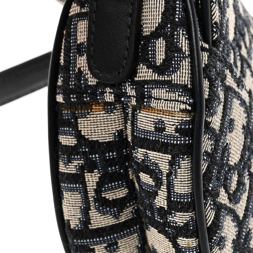 Christian Dior Oblique Mini Saddle Bag Blue