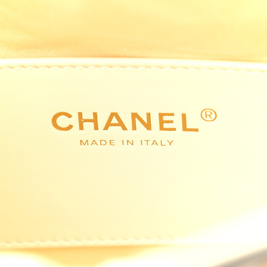 Chanel Braided Raffia Calfskin Quilted Small Chanel 25 Handbag White Black