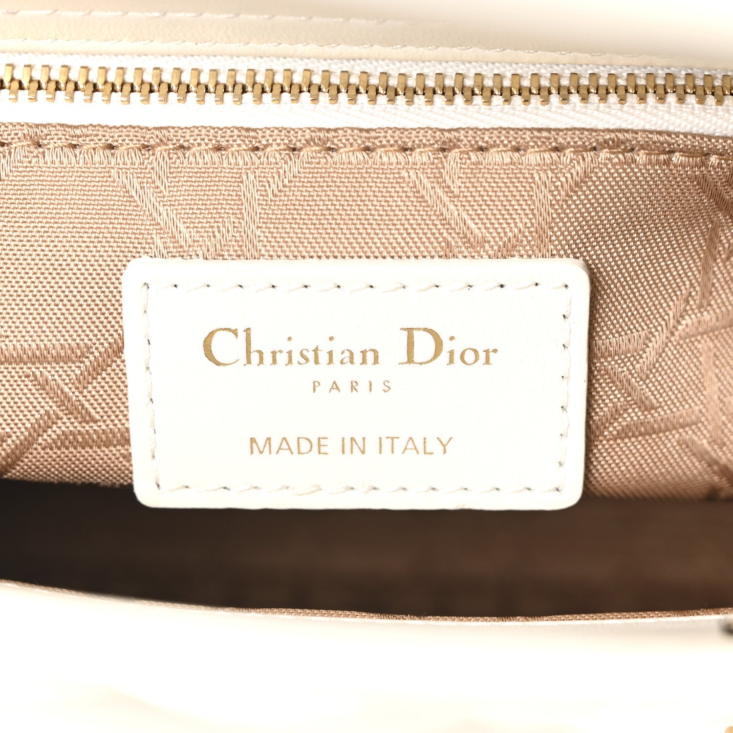 Christian Dior Lambskin Cannage Small My ABCDior Lady Dior White