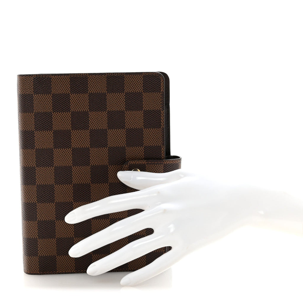 Louis Vuitton Damier Ebene Medium Ring Agenda Cover