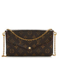 Louis Vuitton Monogram Pochette Felicie Chain Wallet Fuchsia