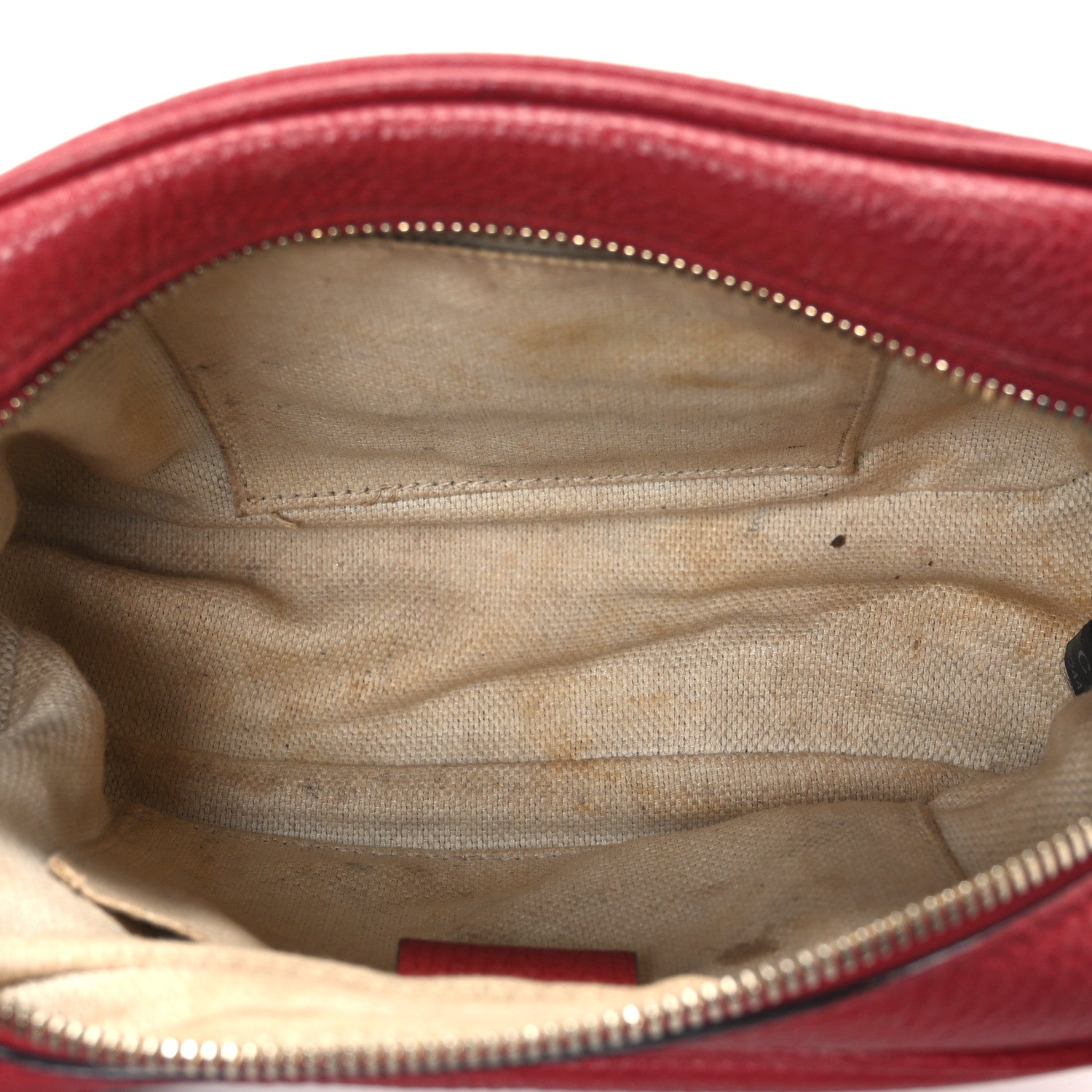 Gucci Pebbled Calfskin Small Soho Disco Bag Vibrant Red