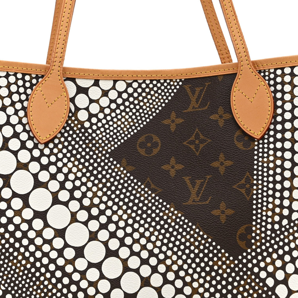 Louis Vuitton Monogram Kusama Waves Neverfull MM White