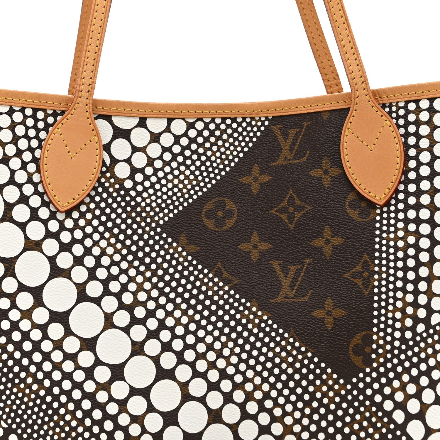 Louis Vuitton Monogram Kusama Waves Neverfull MM White