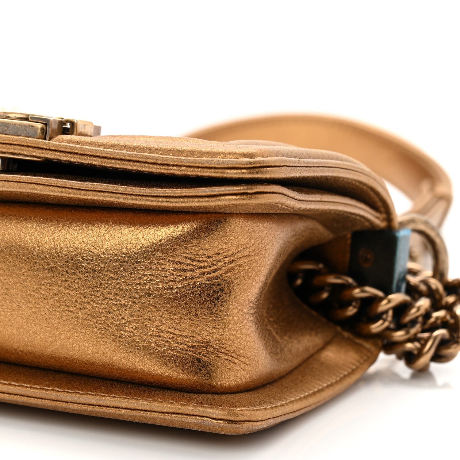 Chanel Galuchat Stingray Mini Boy Flap Gold