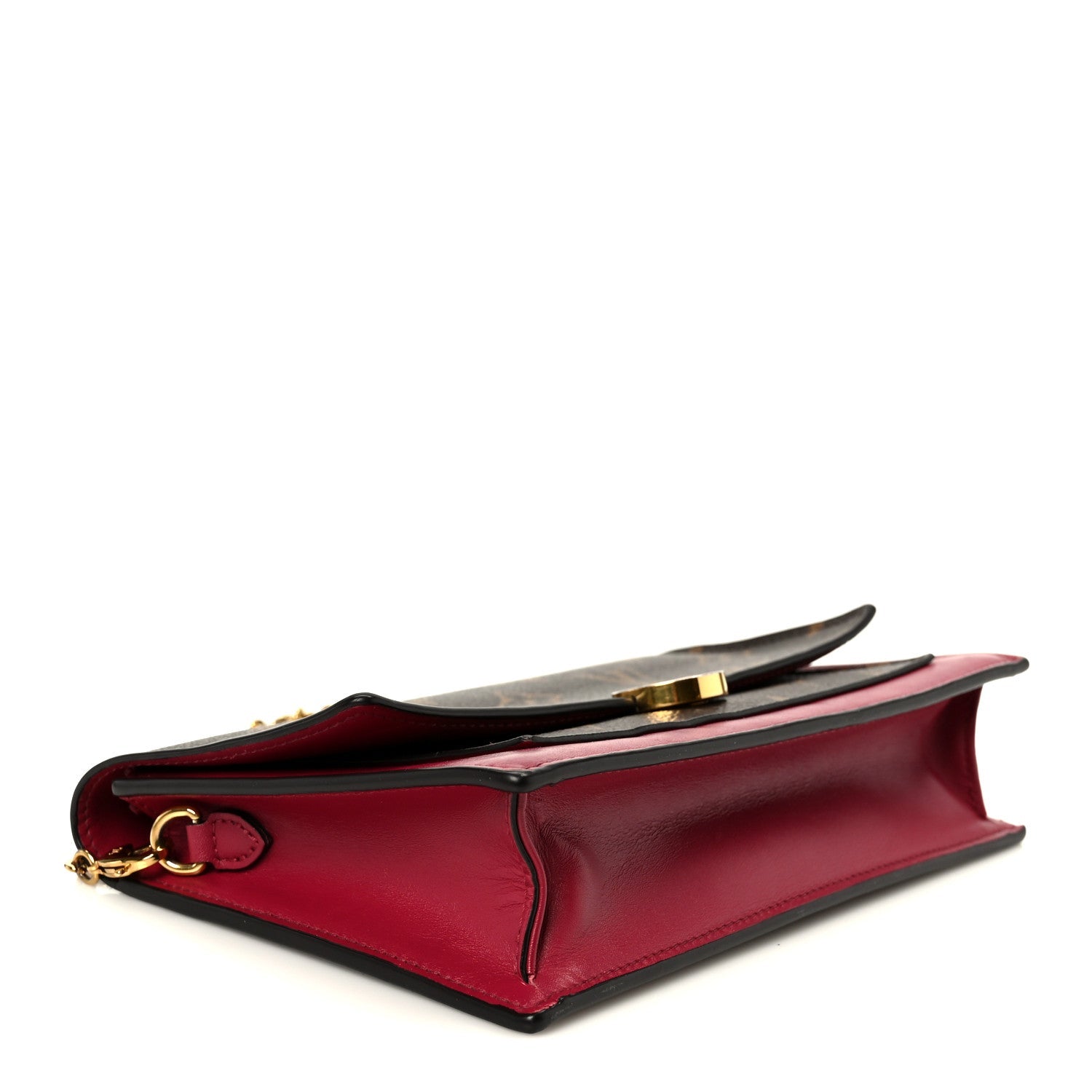 Louis Vuitton Monogram Flore Chain Wallet Fuchsia