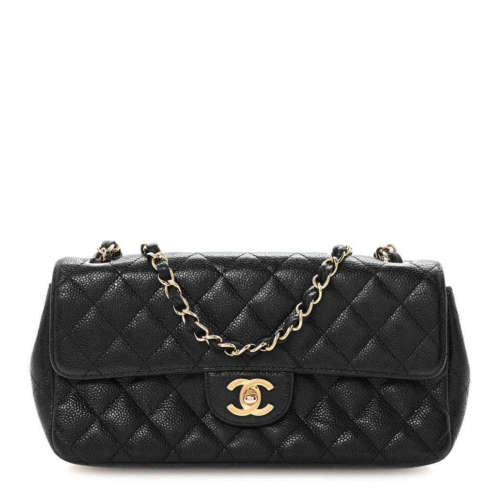 Chanel Caviar Quilted East West Flap Black