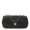 Chanel Caviar Quilted East West Flap Black
