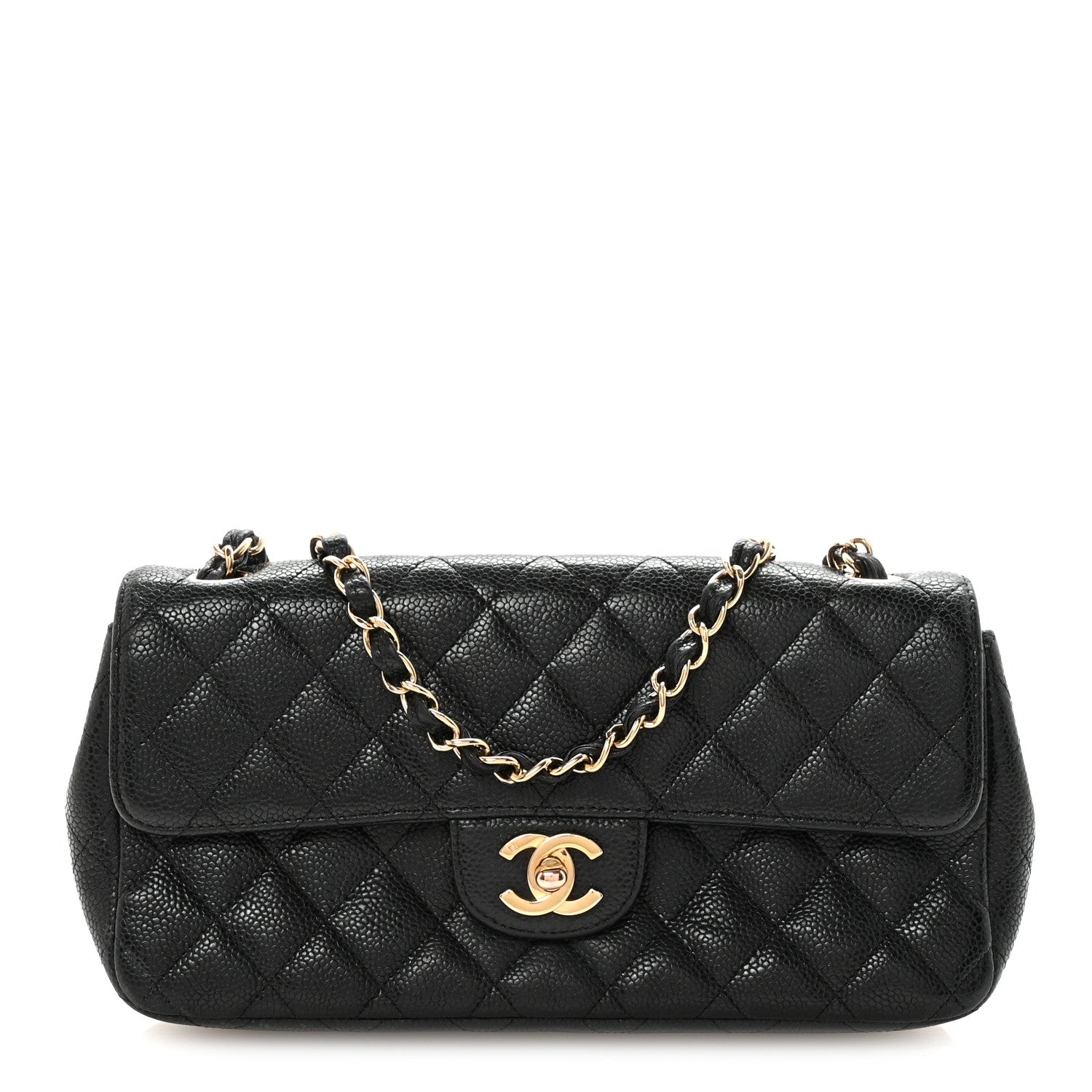 Chanel Caviar Quilted East West Flap Black
