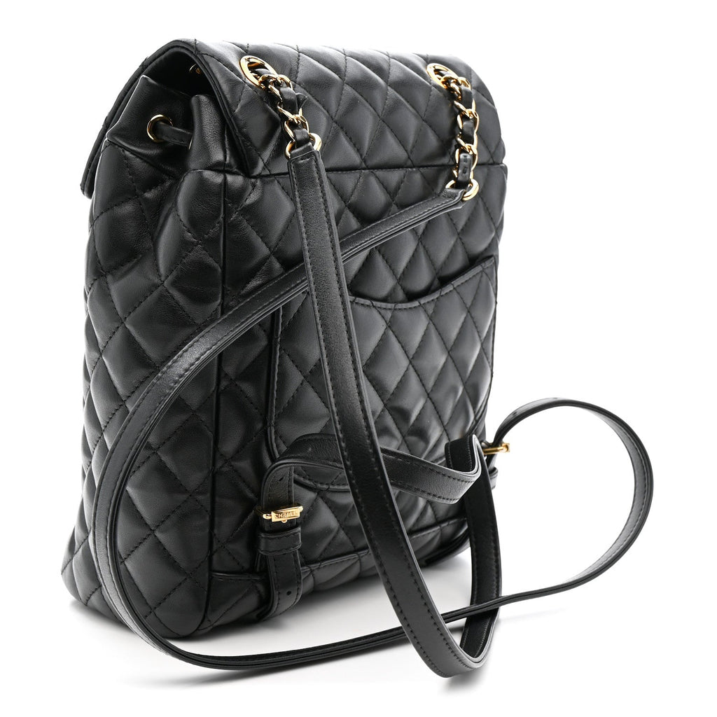 Chanel Calfskin Quilted Small Urban Spirit Backpack Black