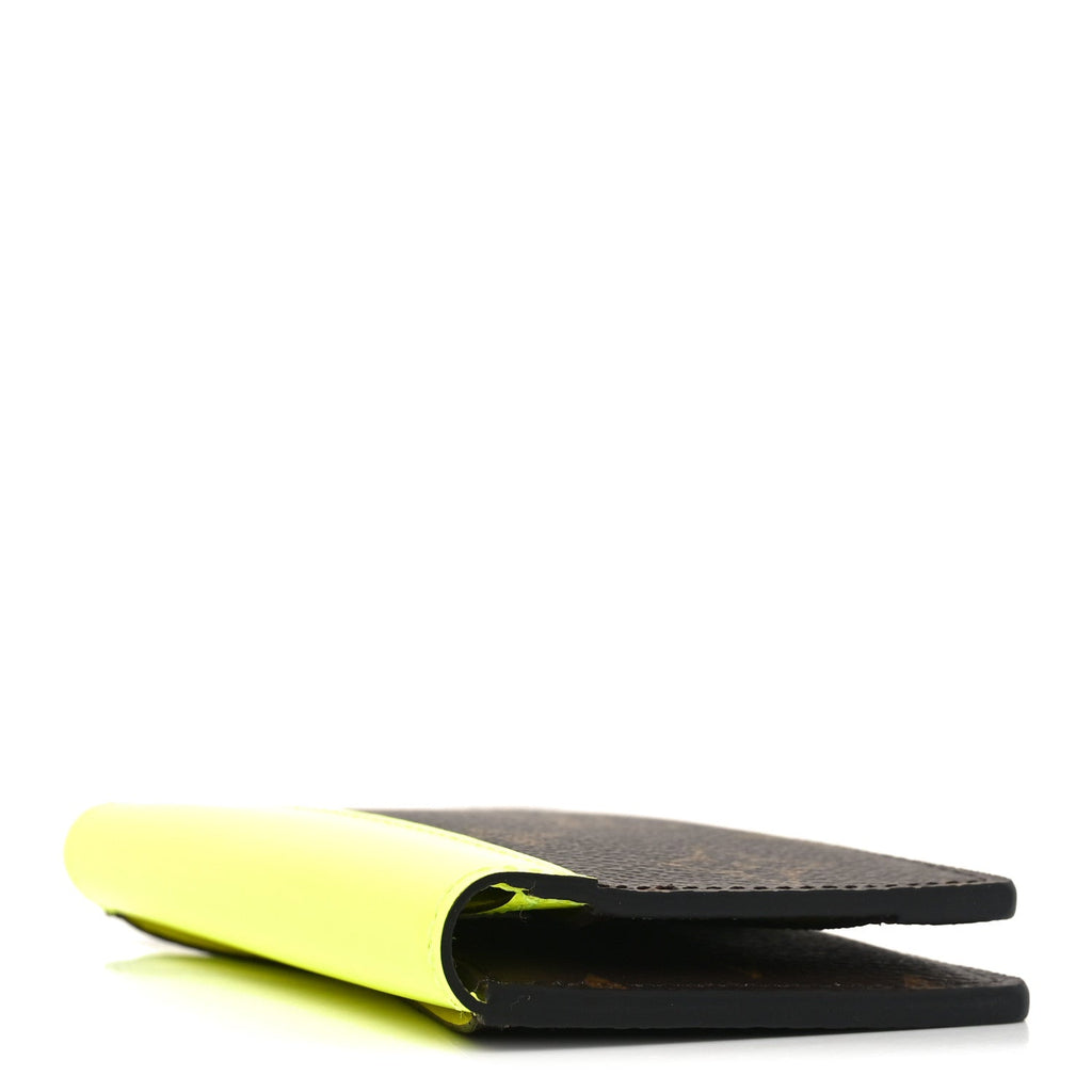 Louis Vuitton Monogram Macassar Pocket Organizer NM Florescent Yellow