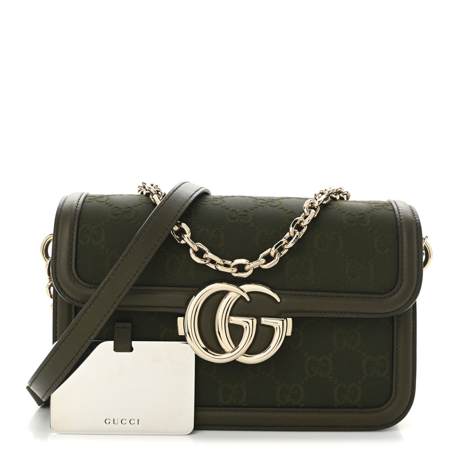 Gucci Monogram Small Gucci Go Shoulder Bag Luscious Green