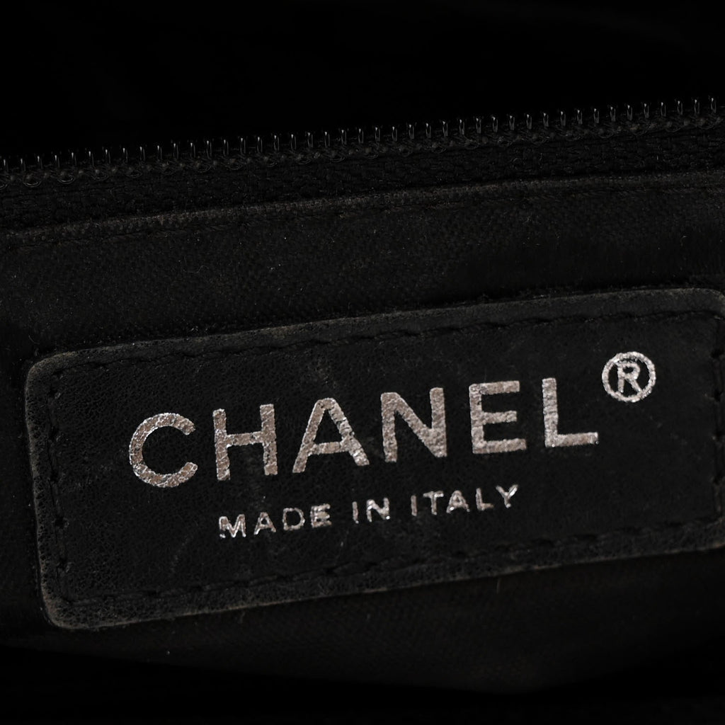 Chanel Patent Pony Hair Small Pocket Tote Black