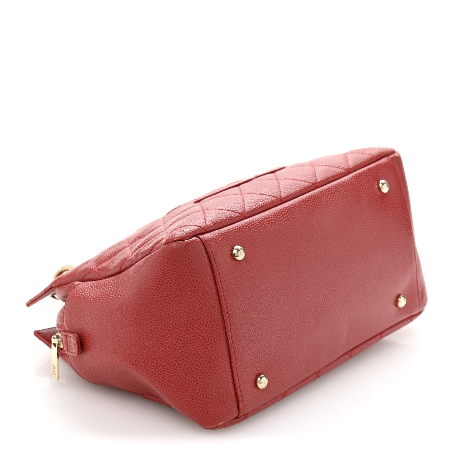 Chanel Caviar Quilted Petit Timeless Shopping Tote PTT Red