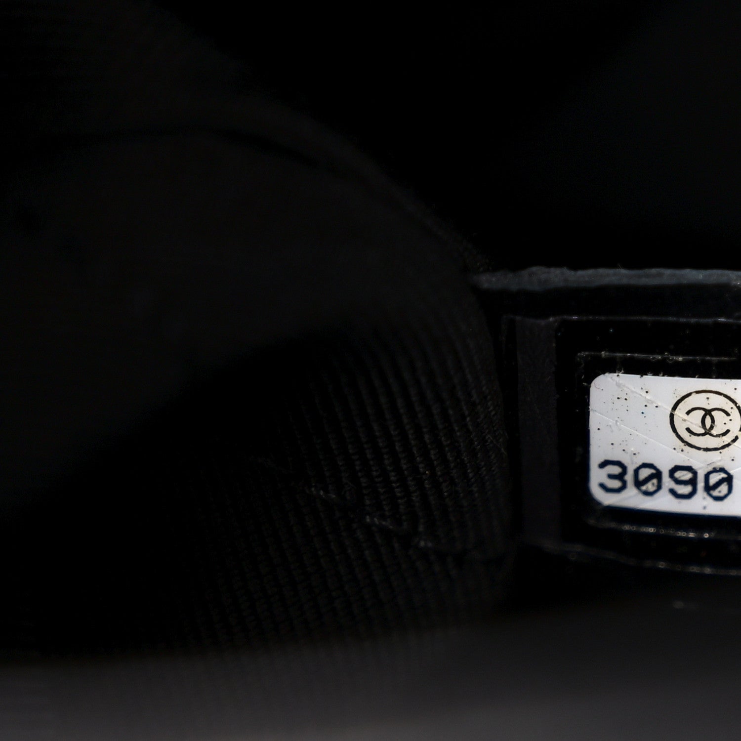 Chanel Crumbled Calfskin Embossed Flap Black