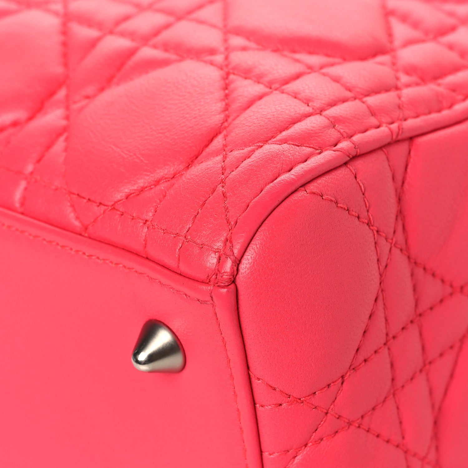 Christian Dior Lambskin Cannage Medium Lady Dior Pink