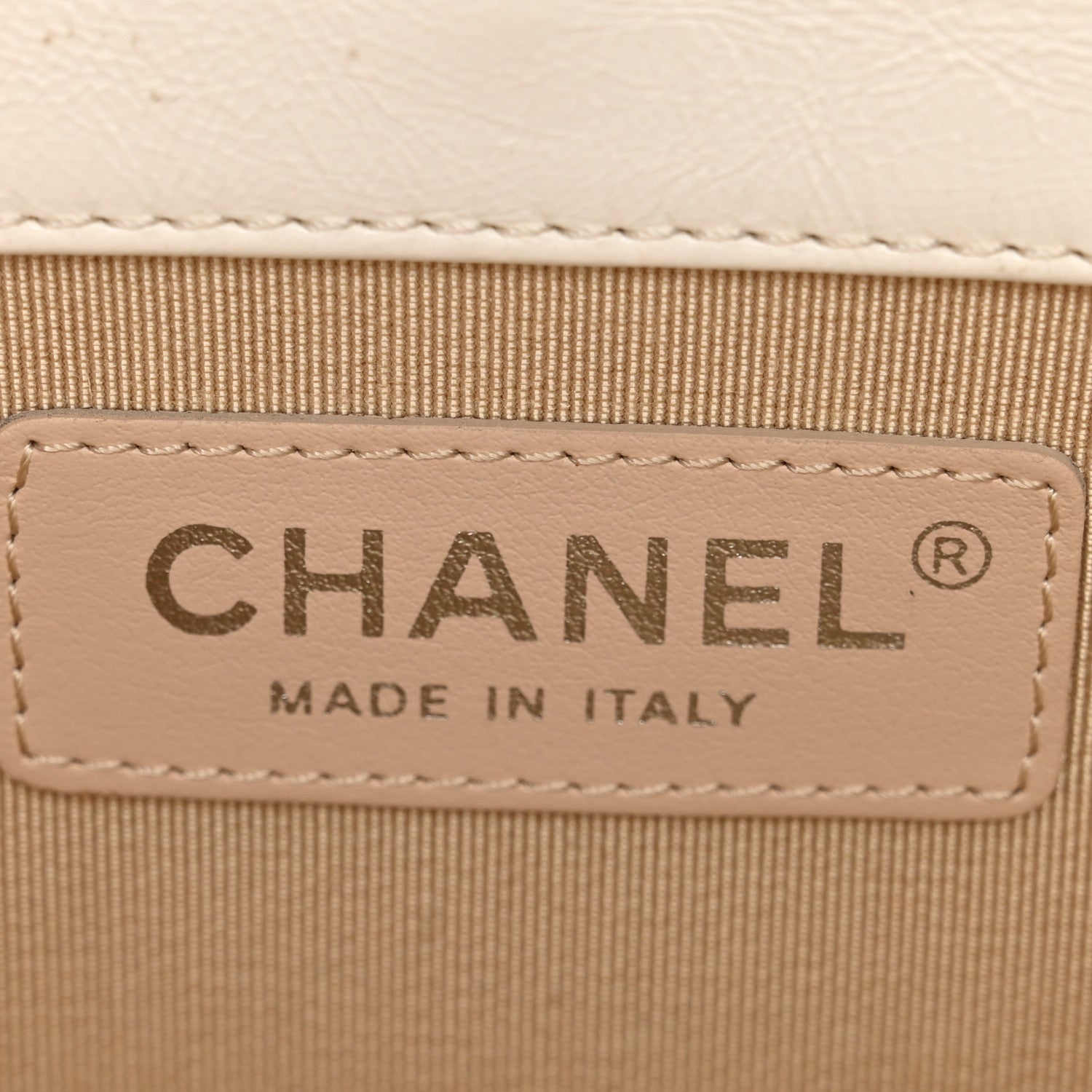 Chanel Calfskin Raffia Small Vanity Case Bag White Beige