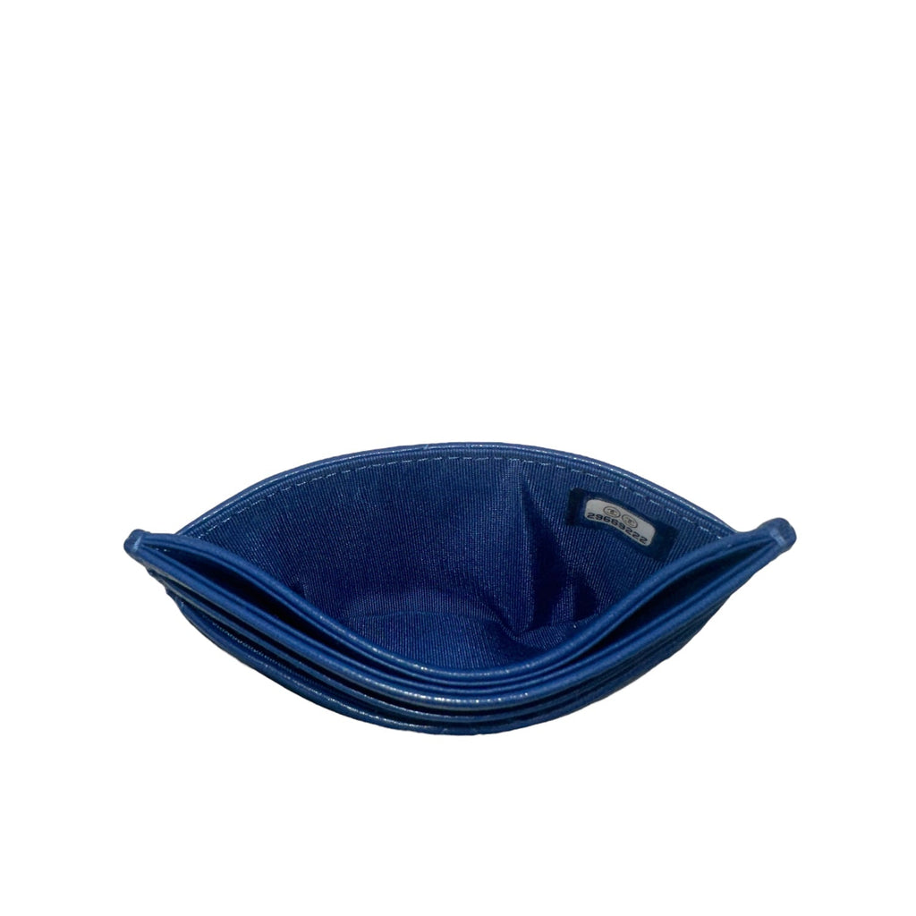 Chanel bag 19 Quilted Goatskin Card Holder Dark Blue