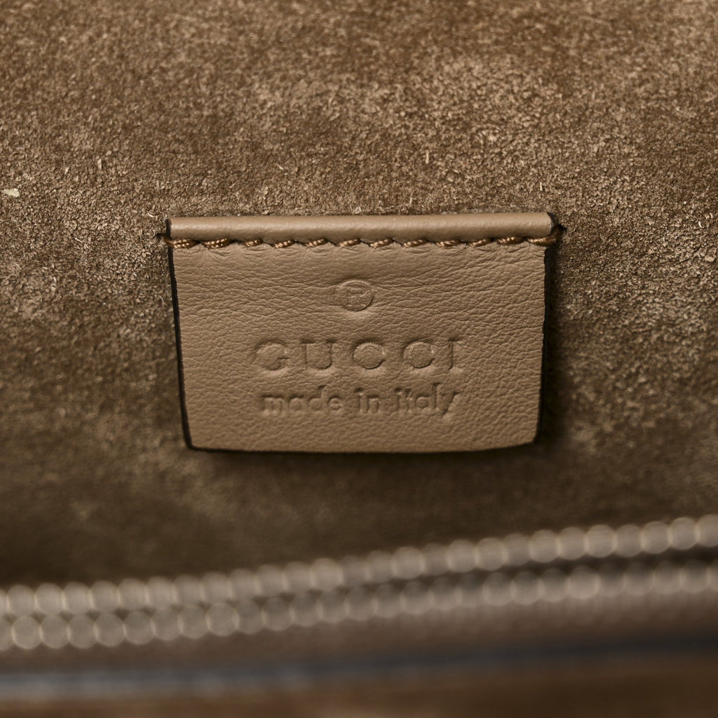 Gucci GG Supreme Monogram Small Dionysus Shoulder Bag Taupe
