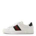 Gucci Calfskin Crocodile Web Womens Ace Sneakers 39.5 White Green