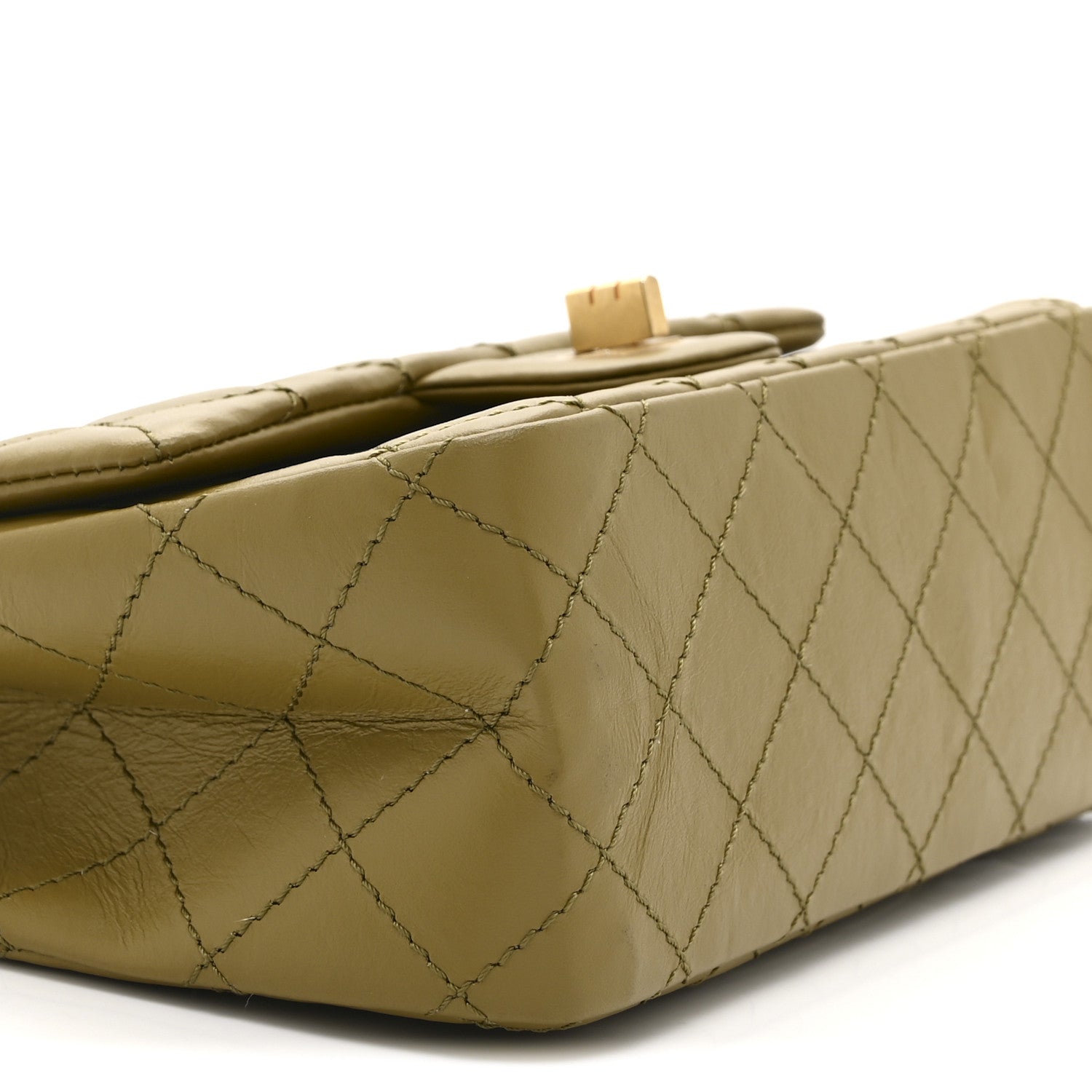 Chanel Aged Calfskin Quilted 2.55 Reissue 224 Flap  Khaki