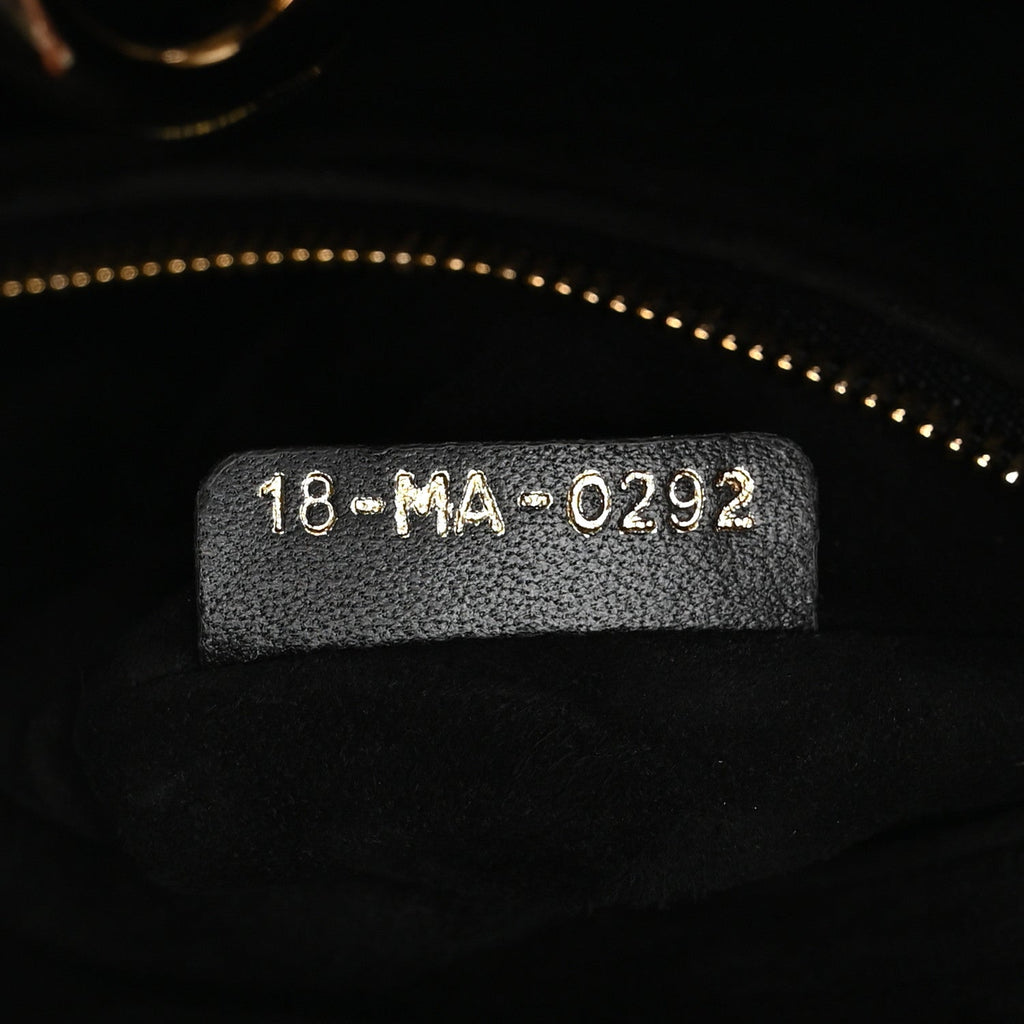 Christian Dior Lambskin Cannage Large Lady Dior Black