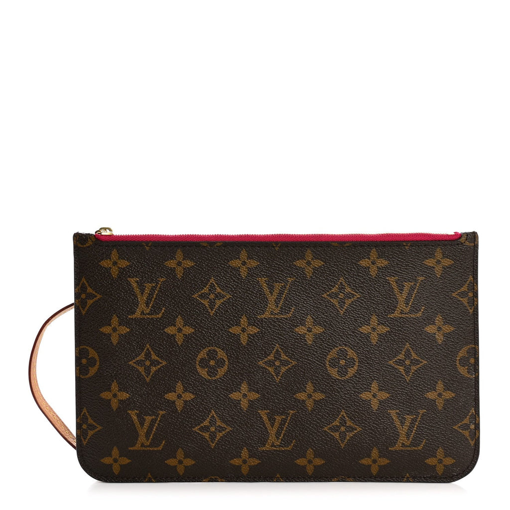 Louis Vuitton Monogram Neverfull MM GM Pochette Pivoine