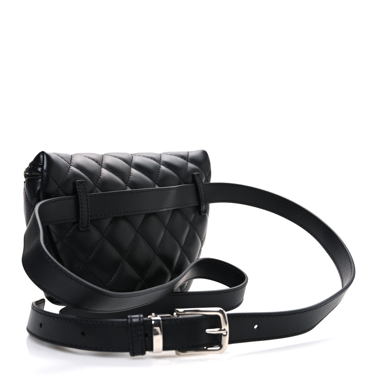 Chanel Lambskin Quilted Waist Belt Bag Black