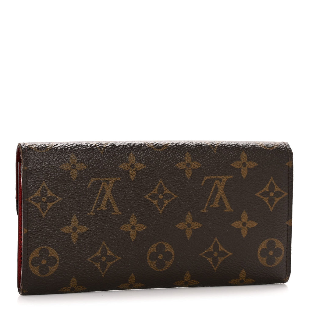 Louis Vuitton Monogram Emilie Wallet Red