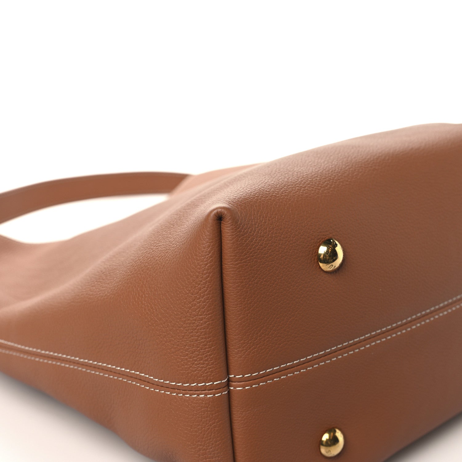 Louis Vuitton Grained Calfskin Low Key Hobo MM Cognac