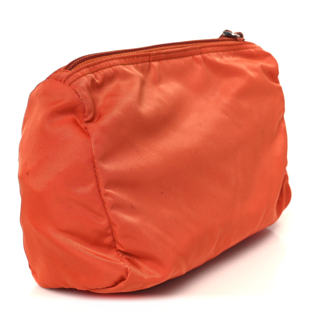 Prada Nylon Vela Cosmetic Pouch Orange