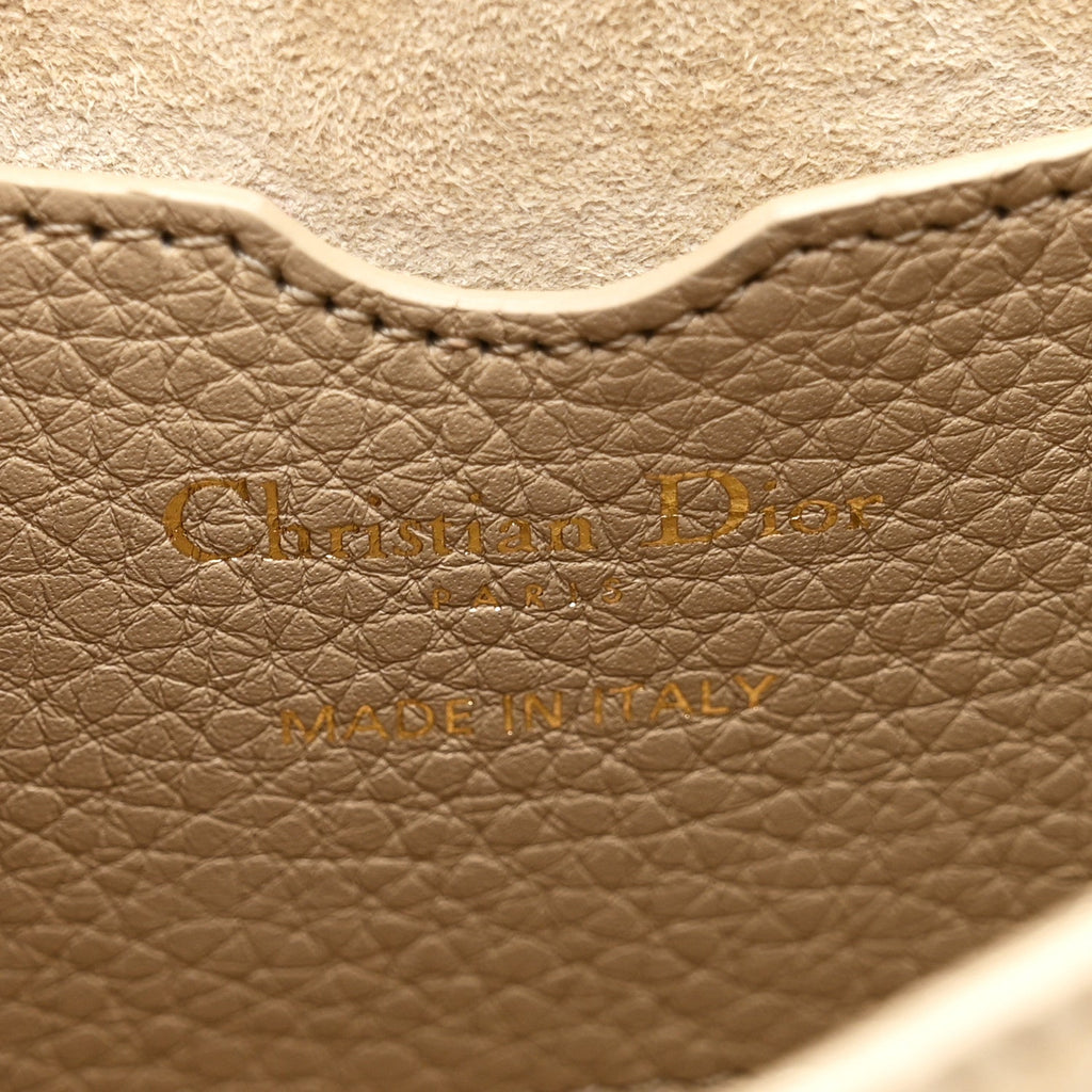 Christian Dior Grained Calfskin Medium Bobby Flap Corda