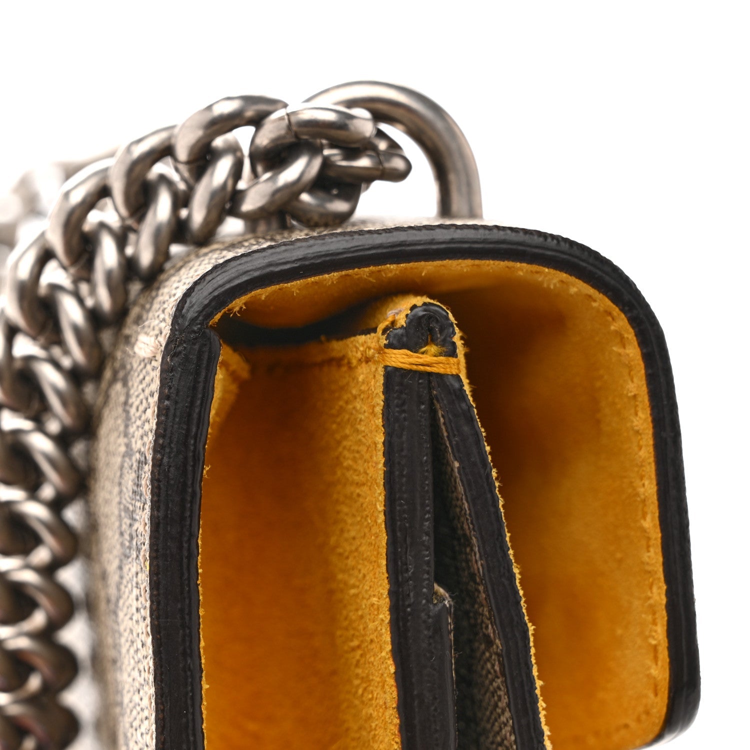 Gucci GG Supreme Monogram Mini Dionysus Shoulder Bag Yellow