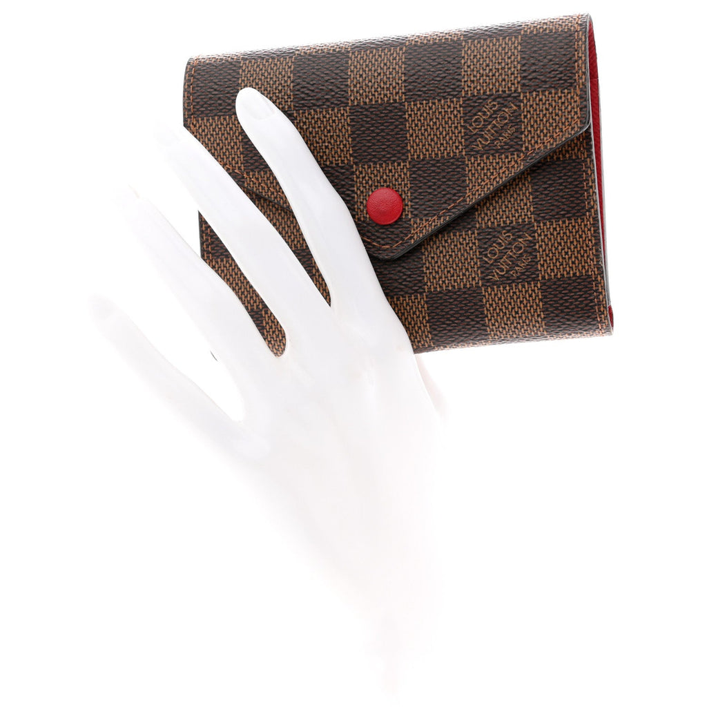Louis Vuitton Damier Ebene Victorine Wallet Red