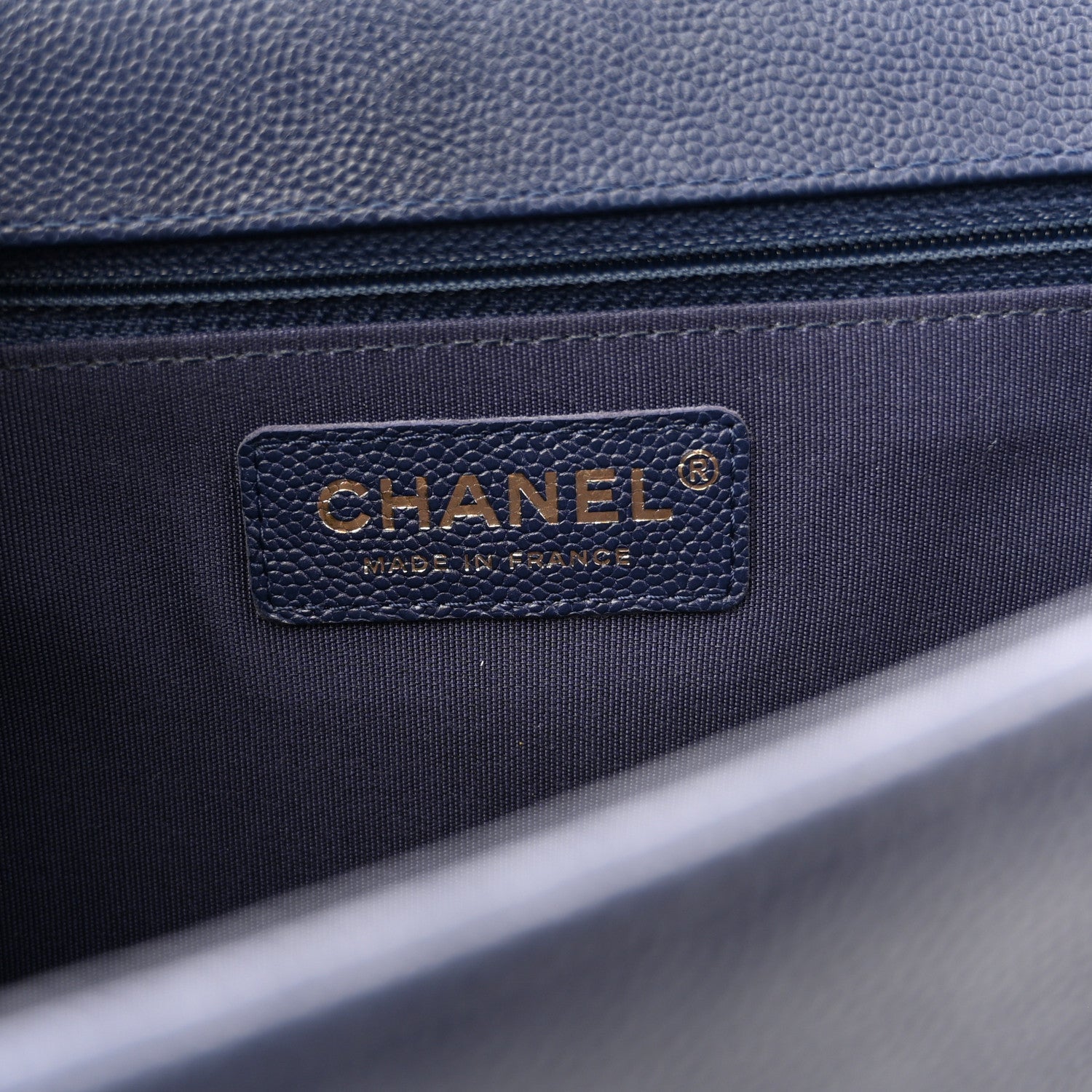 Chanel Caviar Quilted New Medium Boy Flap Blue