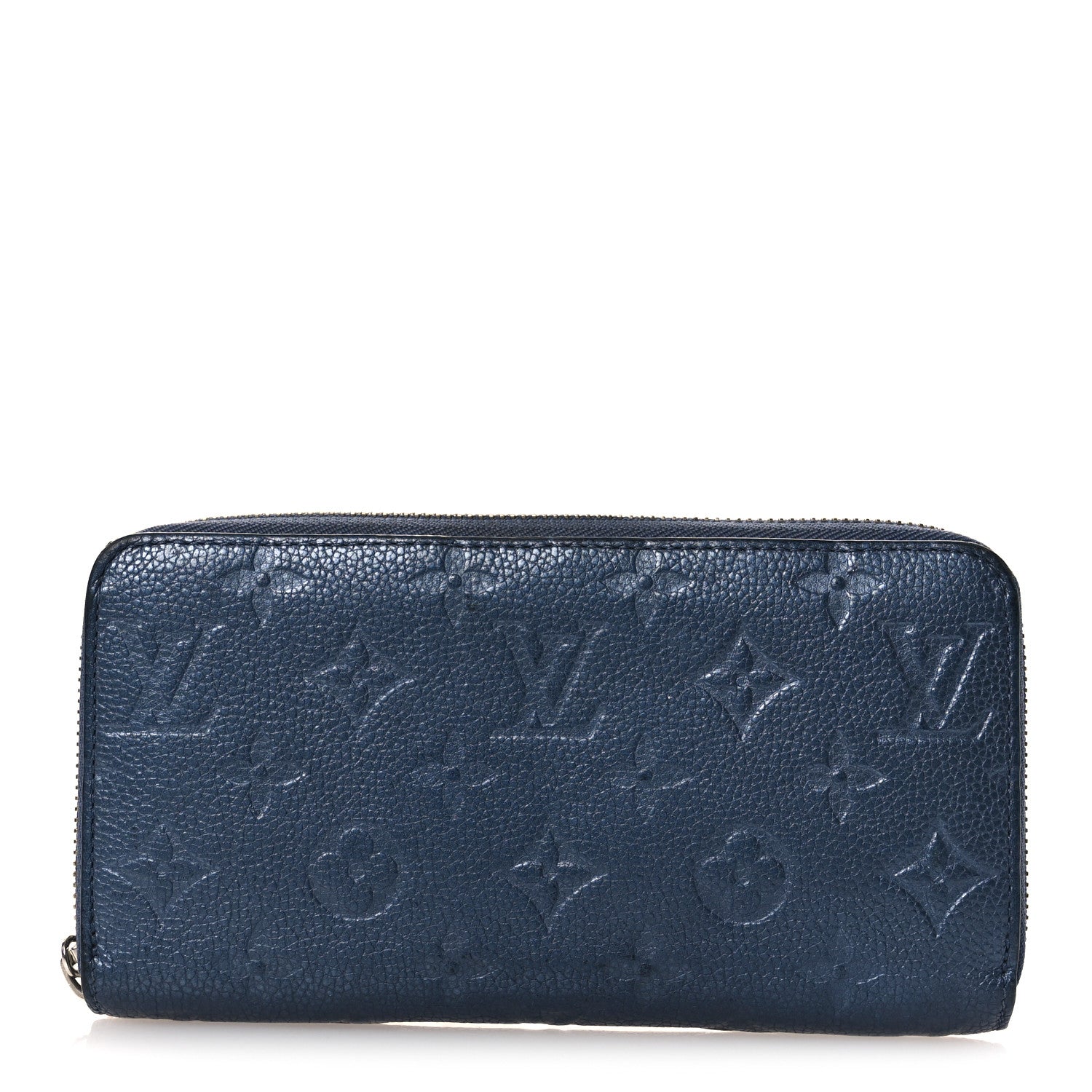 Louis Vuitton Metallic Empreinte Monogram Zippy Wallet Navy Nacre